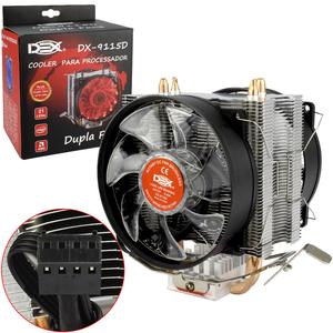 Cooler Game Duplo Fan Com 15 Leds Para CPU Vermelho DX-9115D DX-9115D DEX