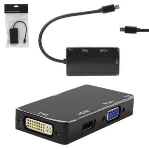 Conversor Mini Displayport Macbook HDMI VGA E DVI 3 Em 1 10 Centímetros SU-413 SU-413 GENERICO