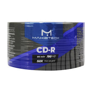 CD-R Grávavel até 80 Minutos 700MB Embalagem Com 50 unidades MAKETECH CD-R MAKETECH