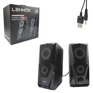 Caixa De Som Gamer Stereo 3W LEHMOX GT-S3 GT-S3 LEHMOX