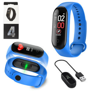 Relógio Inteligente Smartwatch Bluetooth Com Medidor de Frequência Cardíaca Azul M4 M4 GENERICO