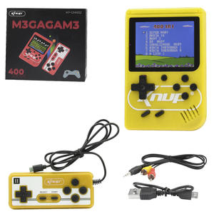 Mini Vídeo Game Portátil Com Controle 400 Jogos Clássico Amarelo KNUP KP-GM002 KP-GM002 KNUP