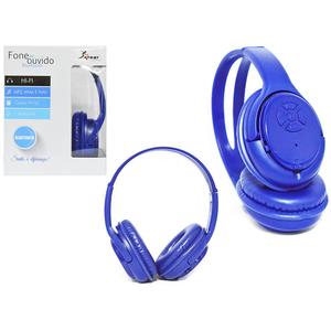 Headphone Bluetooth 3.0 De SD Card FM Mp3 Azul Knup KP-361 KP-361 KNUP