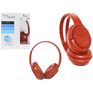 Headphone Bluetooth 3.0 De SD Card FM Mp3 Vermelho Knup KP-361 KP-361 KNUP