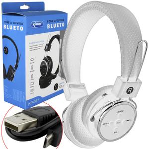 Headphone Bluetooth 3.0 SD Card FM Branco KP-367 KNUP