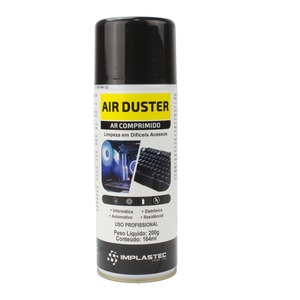 Ar Comprimido Aerossol 200G/164Ml Air Duster IMPLASTEC PAAC020012 CLEAN IMPLASTEC