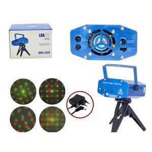 Mini Projetor Holografico A Laser 4 Desenhos E Movimento Com Tripe Azul LUATEK 173A 173A LUATEK
