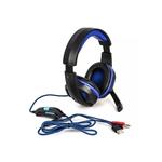 Headphone Gamer Com Microfone Super Bass Led Azul Knup KP-396 KP-396 KNUP