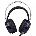 Headphone Gamer Com Microfone Sound Bass Vibration Azul Knup KP-417 KP-417 KNUP