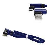 Cabo USB Em L Para Entrada V8 com Nylon 1.5A 90cm Azul CBX-U100V8F1 CBX-U100V8F1 EXBOM