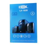 Caixa de Som Subwoofer 2.1ch 40wrms Bivolt com entrada USB SD CARD bluetooth radio DEX LA-182B LA-182B DEX