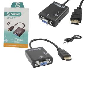 Cabo Conversor HDMI Para VGA Fêmea 1 Saída de Áudio 24 Centímetros Shinka SH-HD-V SH-HD-V SHINKA