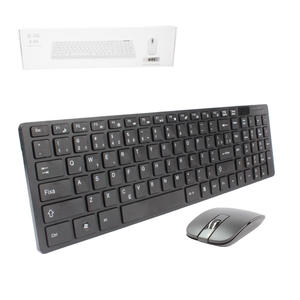 Kit Teclado E Mouse Wireless 2.4 Teclas Baixas Preto K-06 GENERICO