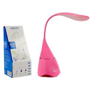 Caixa De Som Bluetooth Com Abajur Em Led Touch 6W Rosa CS-F16BT CS-F16BT EXBOM