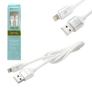 Cabo Para iPhone (lightning) 1.20 Metros Emborrachado Branco CB-IP-67 SHINKA