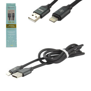 Cabo Para iPhone 1.20 Metros Emborrachado Preto CB-IP-67 SHINKA