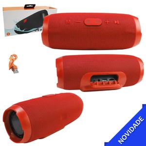 Caixa De Som Charge Bluetooth 10W Resistente Água Vermelho charge GENERICO