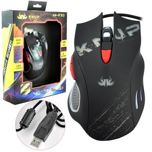 Mouse Gamer 6 Botões 2400Dpi C/ Fio Ótico Kp-V30 Usb Multicolor KP-V30 KNUP