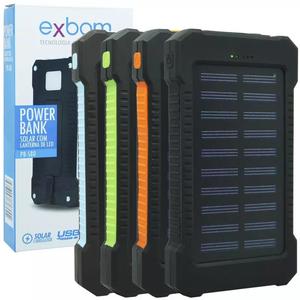 Carregador Power Bank Solar Com Lanterna Pb-S80 8000Mah Pb-s80 EXBOM