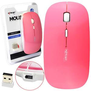 Mouse Wireless 10 Metros 1600 Dpi Recarregável Rosa Knup G21 G21 KNUP