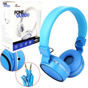 Headphone Com Microfone P2 Dobravel Azul KNUP KP-421 KP-421 KNUP