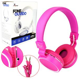Headphone Com Microfone P2 Dobravel Rosa KNUP KP-421 KP-421 KNUP