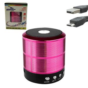 Caixa De Som Bluetooth 5W USB Com SD Card P2 Rosa Com ANATEL D-BH887 D-BH887 GRASEP