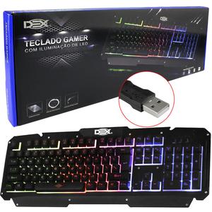 Teclado Gamer Semi Mecânico Led Multimídia DEX LTL-025 LTK-025 DEX