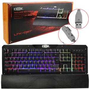 Teclado Game Semi-Mecânico Led Multimídia Ltk027 LTK-027 DEX