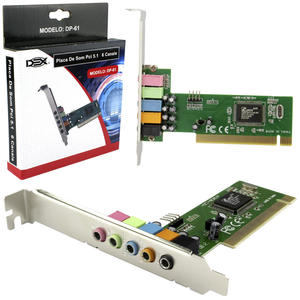 Placa De Som PCI Com 5 Canais DP-61 DEX DP-61 DEX