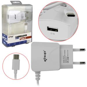 Carregador Para Celular type c 2.1A 1 Porta USB Knup KP-577 KNUP