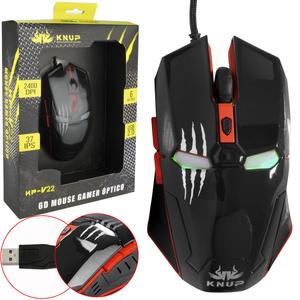 Mouse Gamer 2400 dpi 6 Botões Com Led Vermelho Knup KP-V22 KP-V22 KNUP