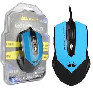 Mouse Gamer 2400 Dpi 6 Botões Azul Knup KP-V23 KP-V23 KNUP