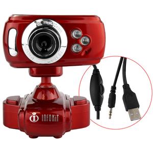 Web Cam Para Pc 16Mb Com Microfone Vermelho N-200MV - OEM N-200MV INFOKIT