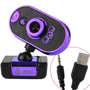 Web Cam Para Pc 16Mb Com Microfone Led Roxo N-100MV - OEM N-100MV INFOKIT