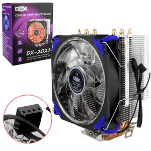 Cooler Com 21 Led Para Cpu Universal Azul Dx-2021 DX-2021 DEX