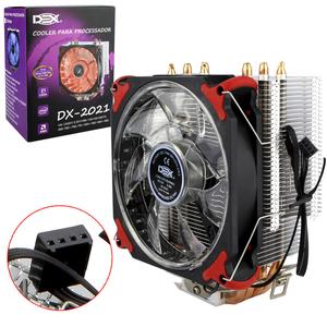 Cooler Com 21 Led Para Cpu Universal Vermelho Dx-2021 DX-2021 DEX