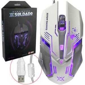 Mouse Gamer Soldado 6 Botões 3200dpi Com Fio Usb Led Gm-600 GM-600 INFOKIT