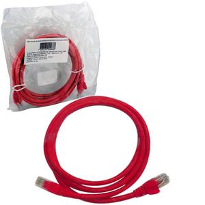 Cabo De Rede Patch Cord 2.5 Metros Vermelho RJ45 CAT6 CY-PC2.5M-6-26-RD SECCON