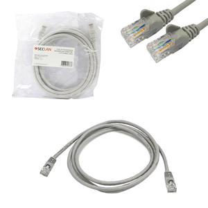 Cabo De Rede Patch Cord 2.5 Metros Cinza RJ45 CAT6 CY-PC2.5M-6-26-GY SECCON