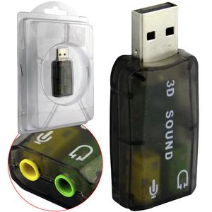 Adaptador Placa De Som Usb Embalagem Transparente SOM AC3 GENERICO