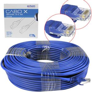 Cabo de Rede 50 METROS PATCH CORD Cat5e Azul CBX-N5C500 EXBOM