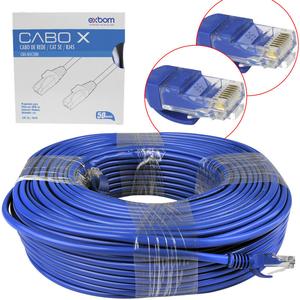 Cabo de Rede 50 METROS PATCH CORD Cat5e Azul CBX-N5C500 EXBOM