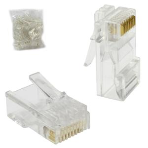 Conector Rj45 Macho Pacote Com 100 Unidades Cat5E 100 UNI GENERICO