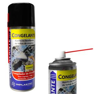 Spray Congelante Aerossol para Localização de Falhas em Circuitos Eletrônicos 125ml Implastec PAC01501 IMPLASTEC