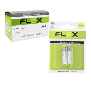 Pilhas Alcalinas AAA 1.5V Contem 2 unid FX-AAAK2 FX-AAAK2 FLEX