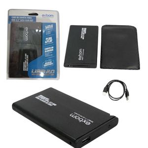 Case 2,5 Hd Sata Usb 2.0 Externo Preto EXBOM CGHD-10 EXBOM