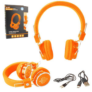 Headphone Bluetooth Com Entrada SD Card P2 E Rádio FM Laranja B-05 B-05 GENERICO