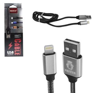 Cabo USB Para Lightning Para iPhone 2.4 A Com Malha 1 Metro Cinza Lightning Lightning GENERICO