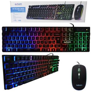 Kit Teclado e Mouse Led BK-G550 EXBOM BK-G550 EXBOM